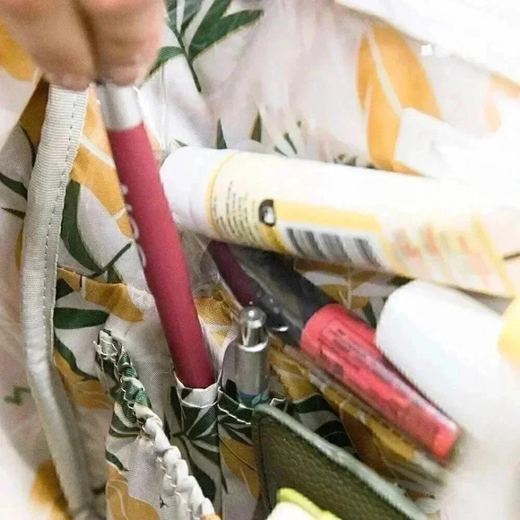 LUG 'Wiffle' Satin Luxe VL (Vegan Leather) Drawstring Backpack - Pebble (stone) - Picture 13 of 16